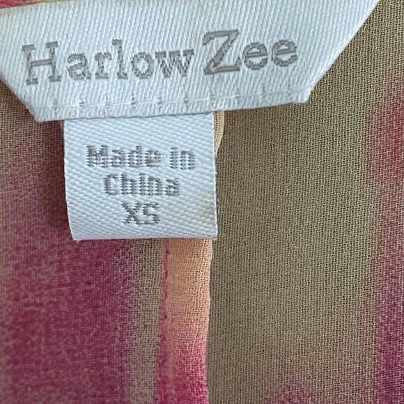 Harlow Zee Paisley Tie Dye Semi-Sheer Flowy Top XS - Picture 8 of 10